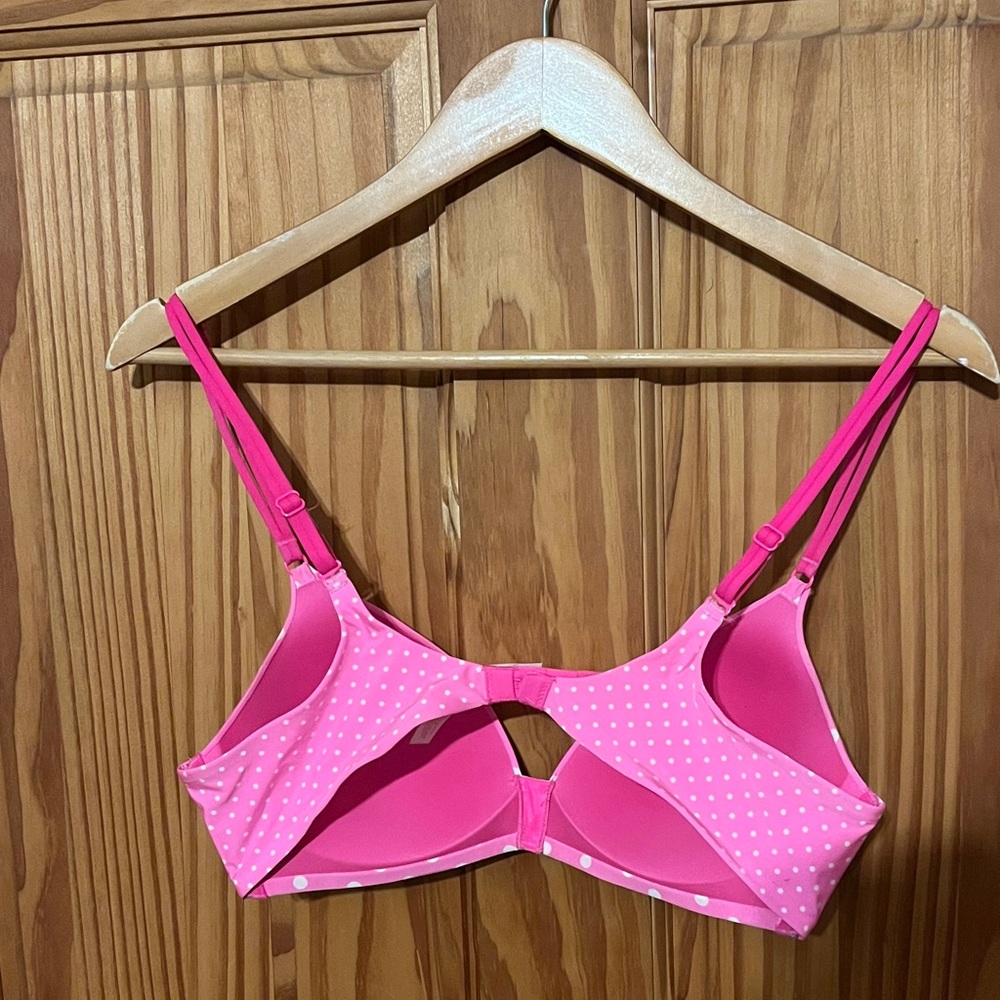 Victoria’s Secret No Wire padded Pink Polka Dot Women's Bra - Picture 3 of 7